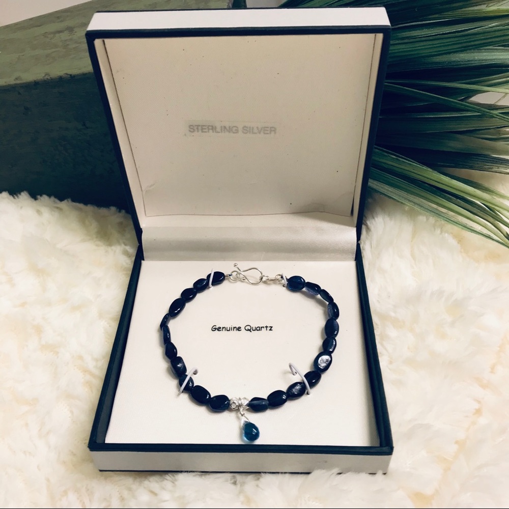 Genuine Quartz Sterling Silver Bracelet New